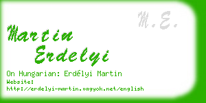 martin erdelyi business card